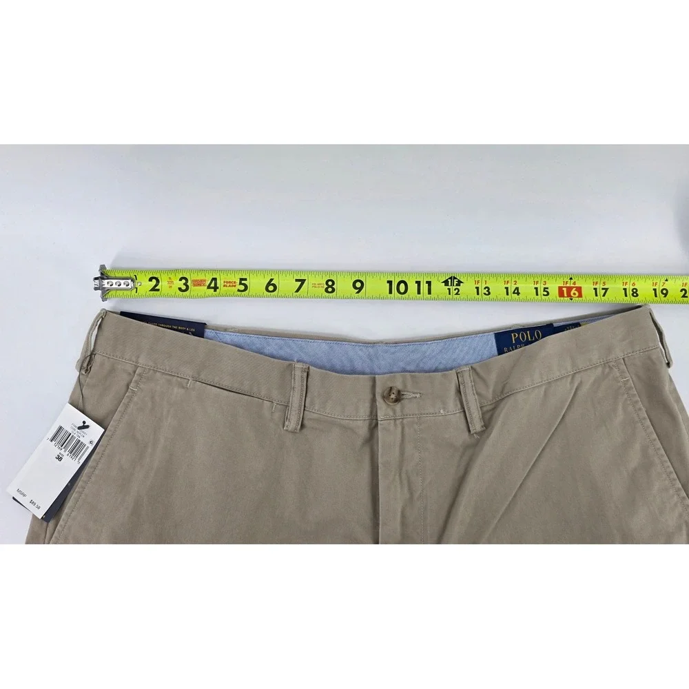 Polo Ralph Lauren Mens Size 38 Tan Khaki Stretch Classic Fit 9 Inch Chino Shorts